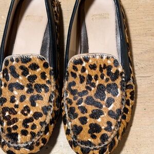 Johnston & Murphy Leopard Print Loafers